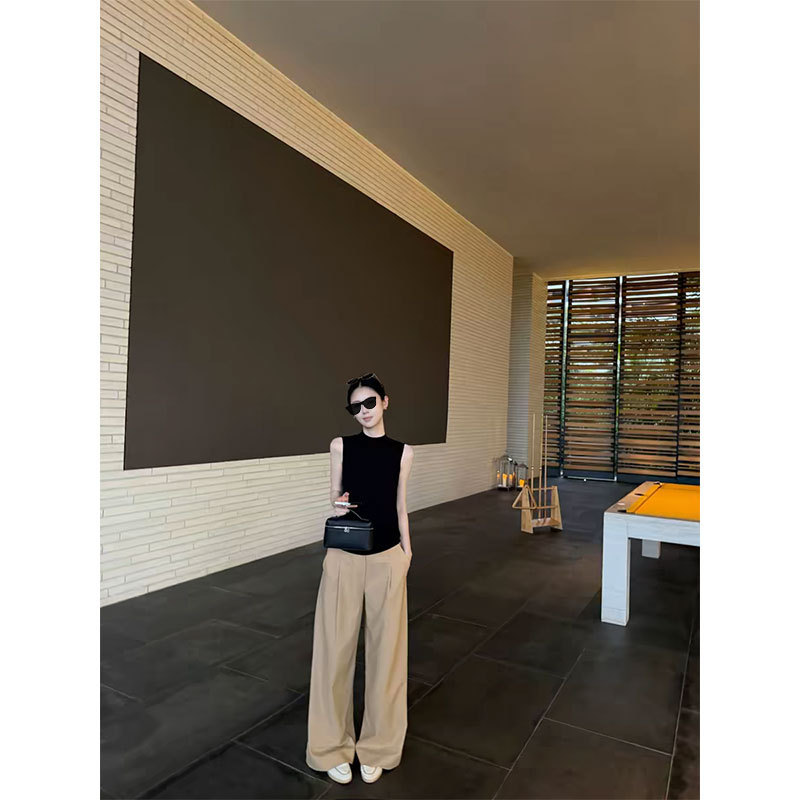 5Werkwen Yuppie Old Money | Raff Aesthetics 2.0 Tailored Fit Edition Minimalist Retro Khaki Pants Casual Straight-Leg Pants