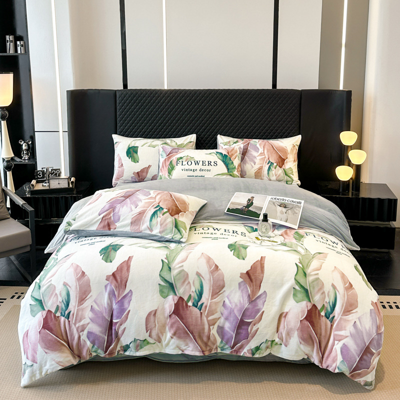 바나나잎-[두껍고 따뜻한 밀크벨벳 4종세트]