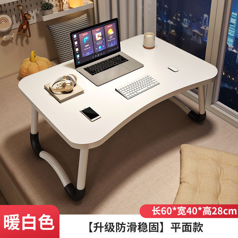 Escritorio de cama plegable mesa de computadora dormitorio dormitorio dormitorio estudio casero pequeña mesa de madera sólida
