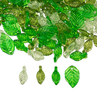 Acrylic plastic green small leaves, various small leaves, DIY handmade decorations, earrings, beaded bracelet accessories