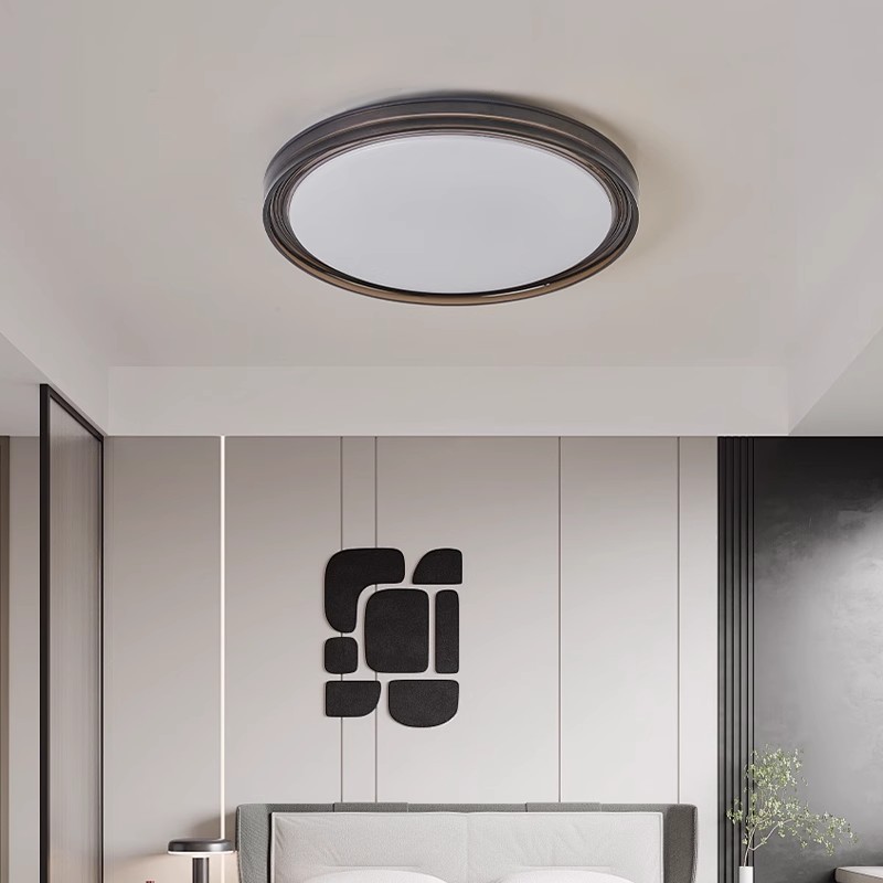 Luz de dormitorio minimalista moderna 2024 nueva creativa redonda dormitorio principal lámpara de techo cálida lámpara de estudio doméstica LED