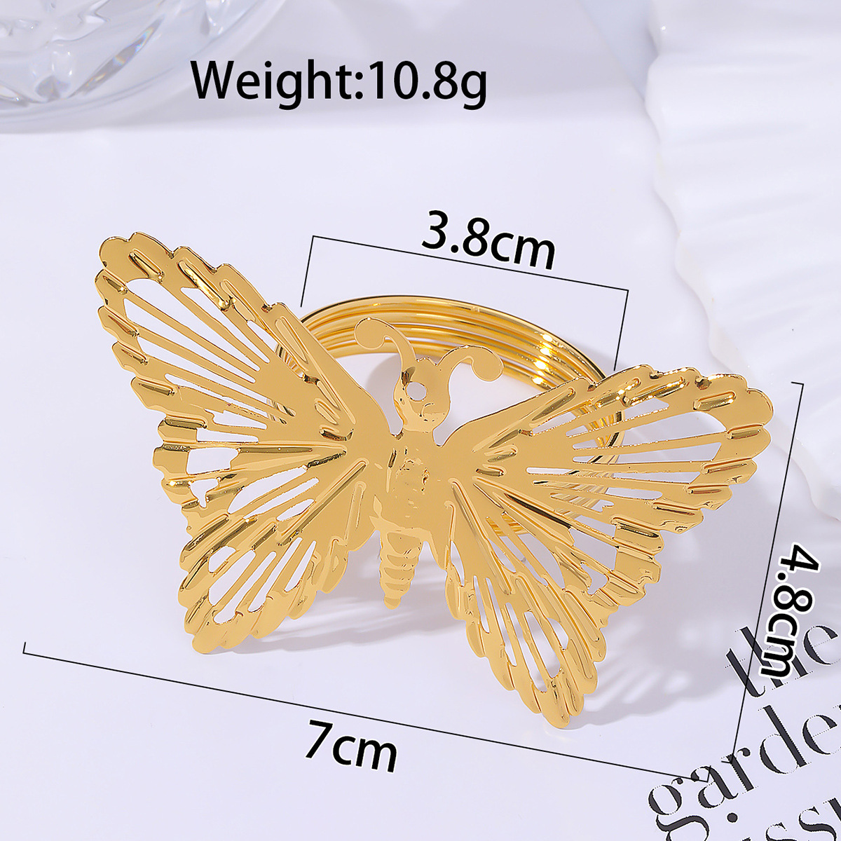 Napkin ring Kitchen and drinking utensils Elegant Butterfly Iron Napkin Ring 1 Piece