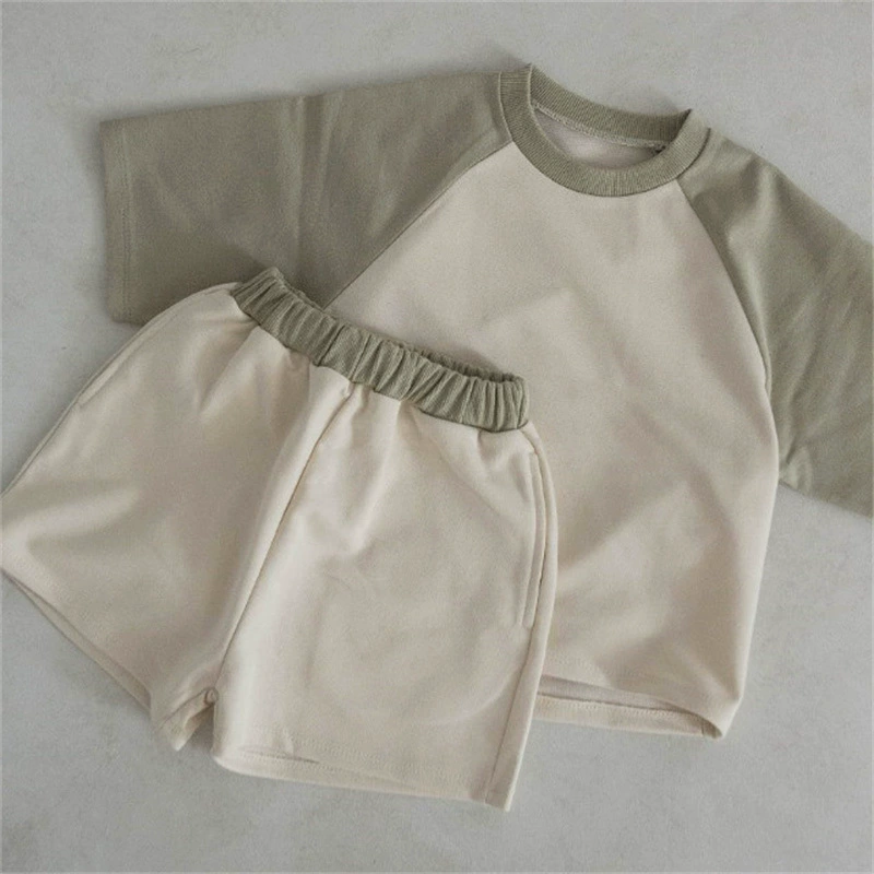 Summer Clothing Set (Brand) Unisex, Shorts & Short-Sleeve Top, Korean Style, Kids 70–120 cm