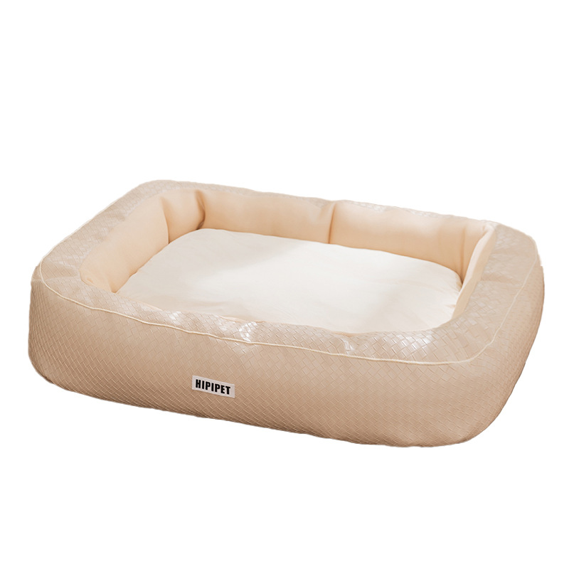 Primavera y verano gran perro nido de hielo super gran espacio cama de perro confortable gran perro de pastoreo cojín de pelo dorado perro nido de mascotas