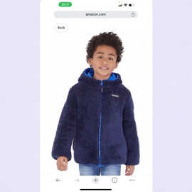 Reversible jacket儿童冬季羊羔绒外套防水外穿冲锋衣两面穿开衫