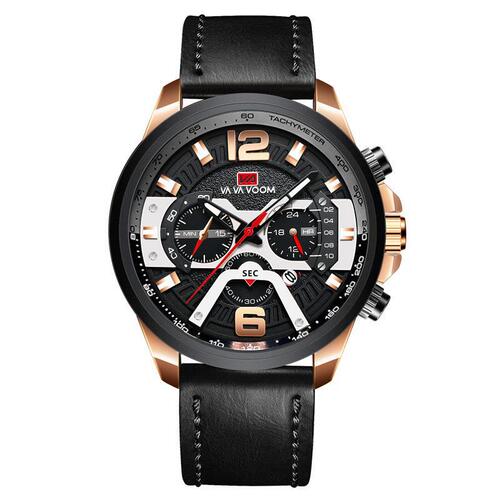 Cross-border foreign trade six-pin 8329 casual men's watch business belt watch calendar men's watch belt sports hand wholesale