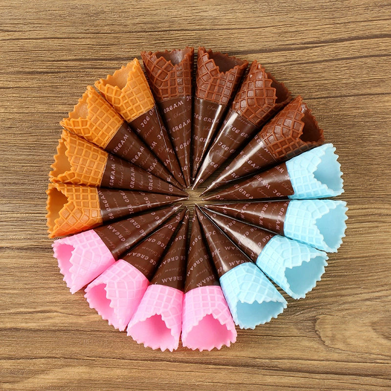 Имитация рожка мороженого, миниатюрная игрушка для еды, хрустящий конус, сделай сам, ультра-легкая глина, игровой домик, игрушка, игрушка для еды, аксессуары, модель