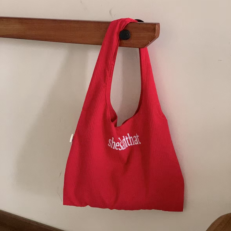 Korean Simple Letter Print Shoulder Bag Large Capacity Designer Versatile Canvas Bag Student Commuter Tote Bag Korean Simple Letter Print Shoulder Bag Large Capacity Designer Versatile Canvas Bag Student Commuter Tote Bag
