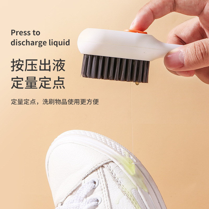 Cepillo de lavandería cepillo de zapatos de piel suave zapatos de lavado cepillo de zapatos de plástico multifuncional cepillo de limpieza de ropa cepillo líquido multifunción