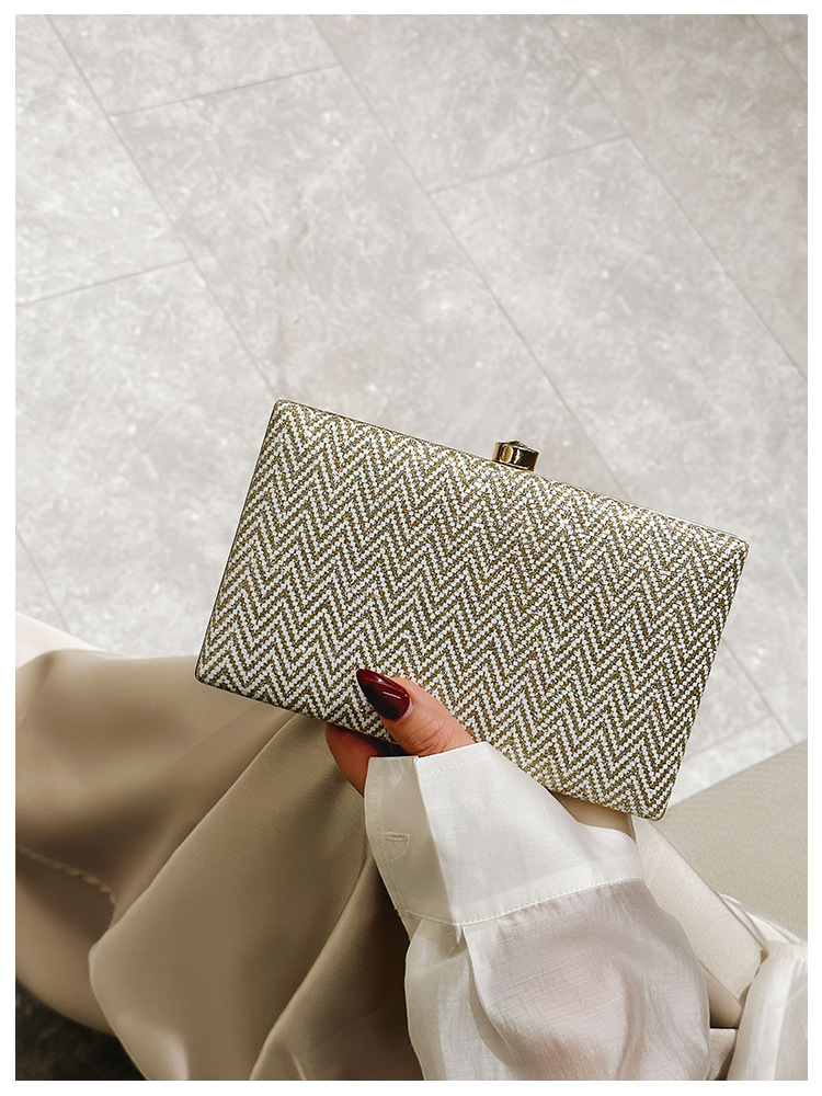 All Seasons Season Arylic Waves Solid Color Square Evening Bags