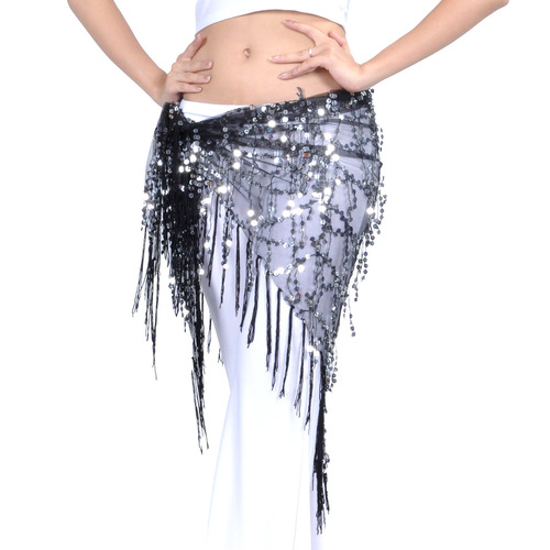 Sequin triangle scarf, belly dance waist scarf, belly dance gauze scarf, belly dance clothing manufacturer