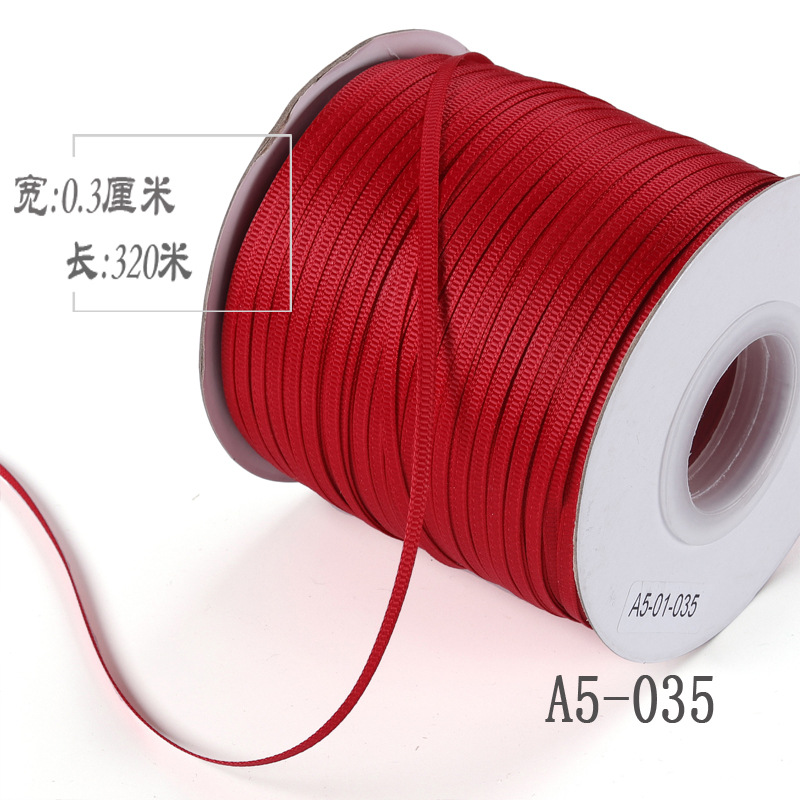 3mm de alta densidad costilla cinturón DIY cinta colgante etiqueta marcador embalaje cinta delgada cuerda de hilo