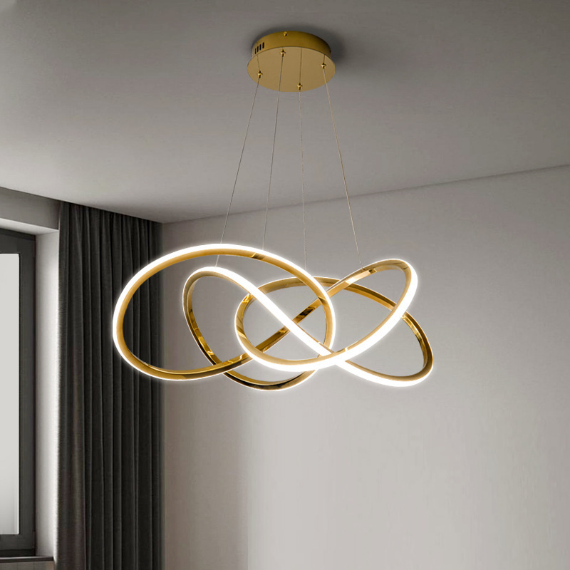 Lámparas personales simples nuevas lámparas de sala de estar comedor lujoso lámpara de luz de forma especial bar creativo modelo de acero inoxidable