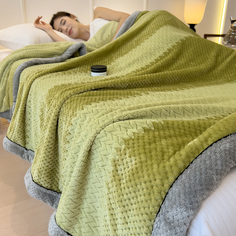 A clase de leche mantas de peluche mantas de sofá es la siesta de la oficina mantas de aire acondicionado mantas de peluche de coral pequeñas mantas de invierno gruesas