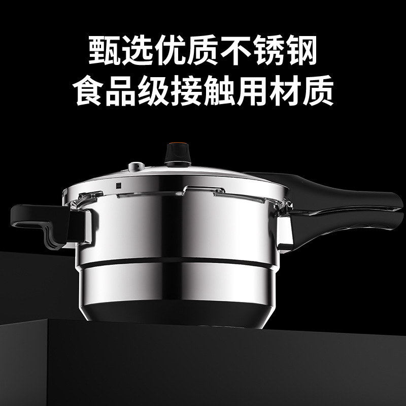 Seguridad cocina integrada de acero inoxidable olla a presión al por mayor del hogar 22-26cm cocina de inducción estufa de gas de presión universal