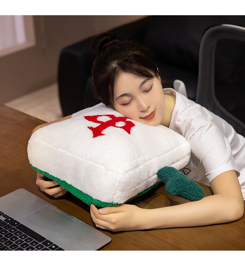 Creative Mahjong Pillow Fortune Stuffed Toy Dice Doll Home Sofa Cushion Funny Birthday Gift Batch