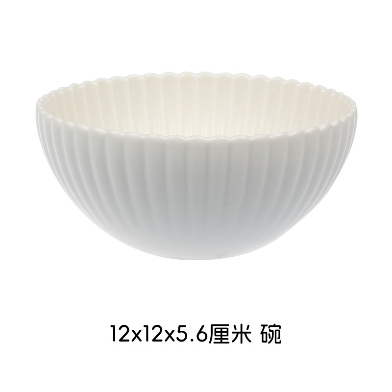 白磁クラフト、シンプルスタイル、高級感、創作花の賛歌、陶磁器食器セット、お手入れ簡単食器セット|undefined