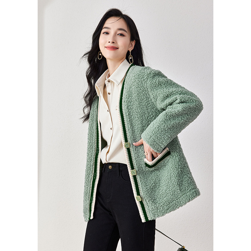 Temperament Plush Mid-Length Coat Image 2