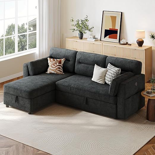 Sofá cama segmentada con estantes de almacenamiento voltables, sofá cama extraíble convertible Cloud Schnell Sofa Strap US