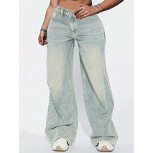 L 11815 High-waist wide-leg jeans �ſ۸�������ţ�п�羳