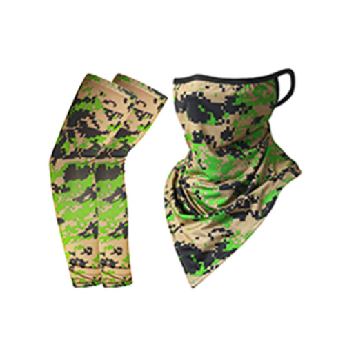 Summer cycling triangle towel sun protection ice silk sleeves outdoor sports unicorn towel multifunctional men's and women's sun protection combination