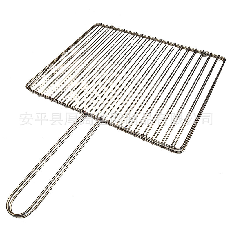正方形のステンレス製バーベキューネット 焼き網 茶壺用波型焼き網 日本風韓国風バーベキューネット 携帯用 防錆 耐熱|undefined