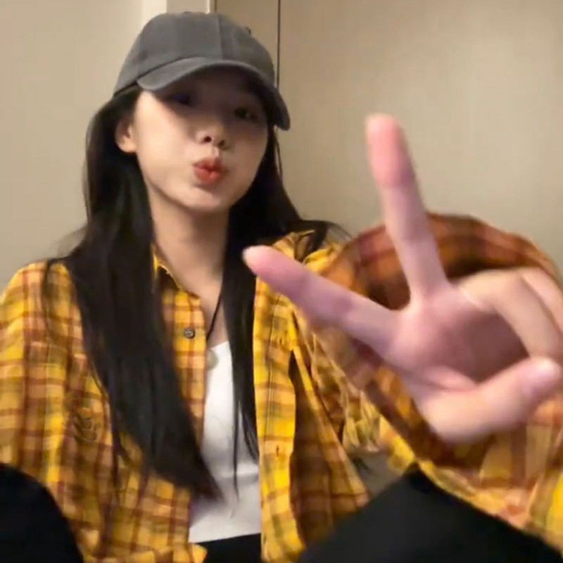 Lefeier-Maillard Trendy Brand Plaid Loose Design Niche Autumn and Winter 2024 Mid-Length American Style Long