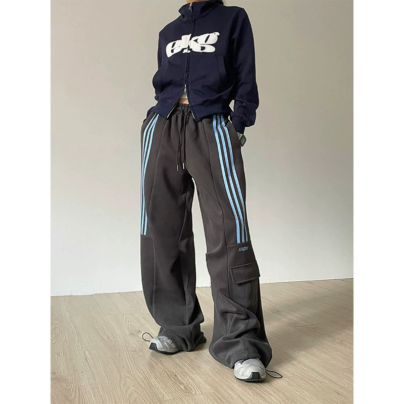 Ретро брюки для досуга, американский стиль, oversize