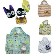 日单 牛津布卡通印花可收纳公仔购物袋 环保袋