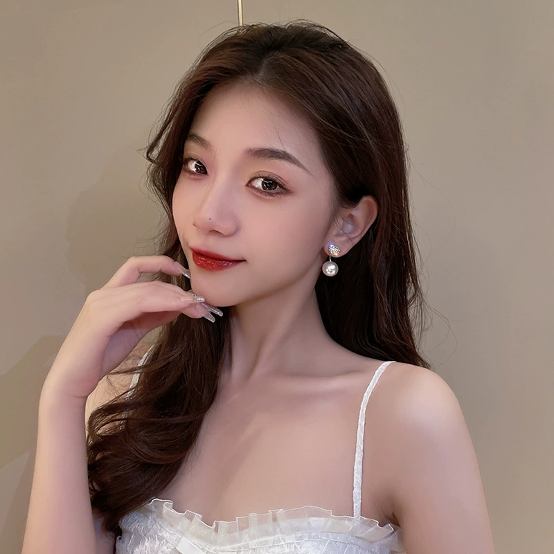 Бусы из жемчуга, серьги, серебряная игла, двойное ношение, образец серебро 925, коллекция 2022 года