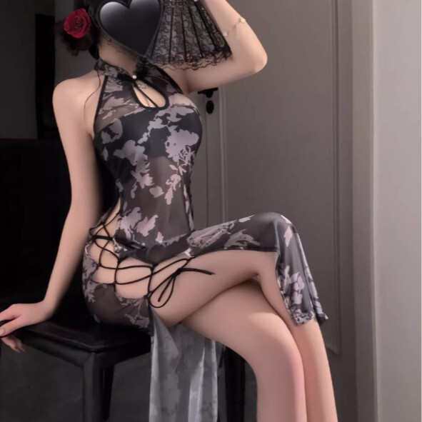 High-Quality Plus-Size Pear Blossom Pressed Begonia Chinese-Style Ancient-Style Cheongsam Lingerie, No Need to Take Off, Pure Desire Style Temptation for Women 1745 High-Quality Plus-Size Pear Blossom Pressed Begonia Chinese-Style Ancient-Style Cheongsam Lingerie, No Need to Take Off, Pure Desire Style Temptation for Women 1745