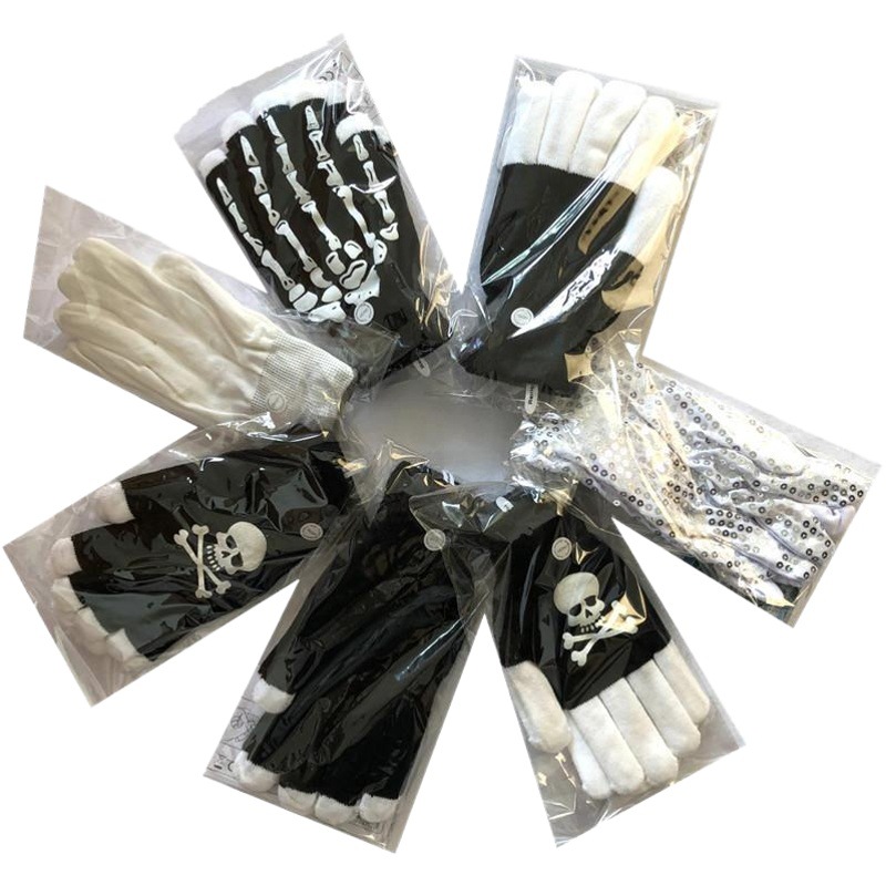 Cross-border dedicado LED noche montar flash guantes drag bar dibar etapa rendimiento color Guantes luminosos