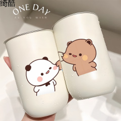 一二布布圣诞节情侣不锈钢漱口杯家用可爱牙缸杯子刷牙