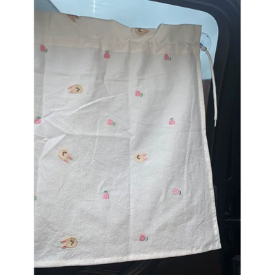 Car curtains — Korea Ins Style Cherry Embroidery - rabbit-tulip-curtain-7046cm