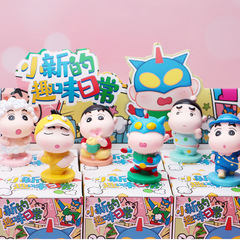 アニメと同じスタイルのデイリーブラインドボックスクリエイティブクレヨンしんちゃんデスクトップオーナメント、子供や友人の誕生日プレゼントとして