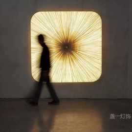 新中式轻奢现代简约创意北欧客厅卧室餐厅长正方形布艺led吸顶灯