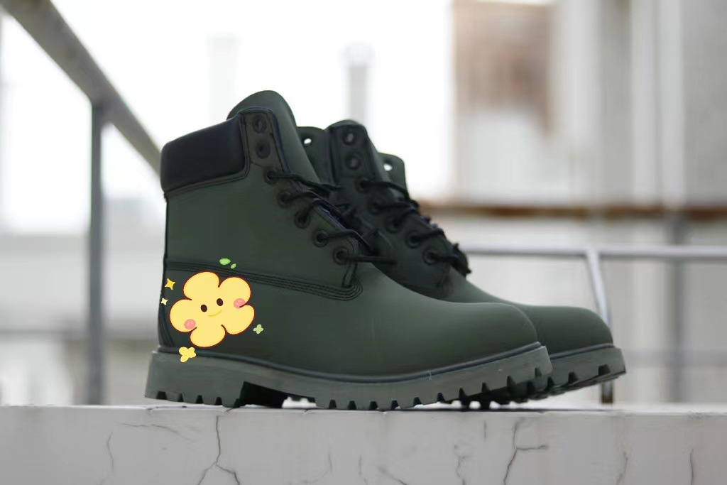 Botas de ruibarbo clásicas, botas al aire libre, botas de cuero para hombres, botas Martin de alta resistencia, botas deportivas para mujeres