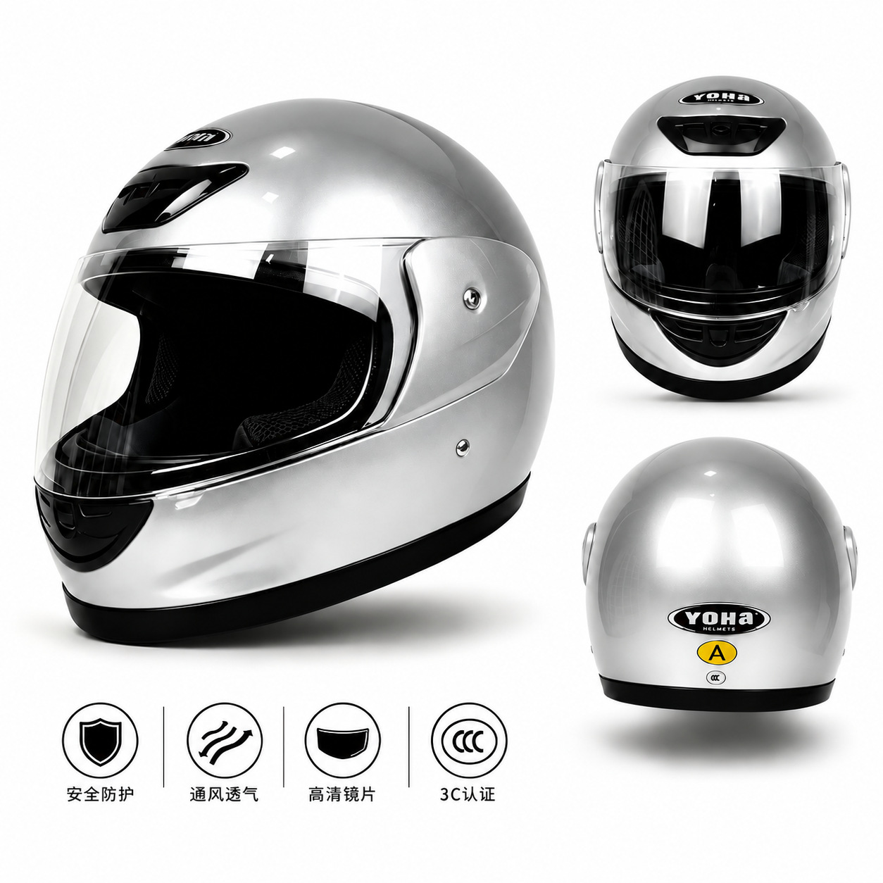 Motorcycle helmet for men, full-face helmet, suitable for winter and electric vehicles, universal for all seasons, motorcycle safety helmet, export helmet