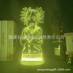 私の英雄学院渡私は体の3d小夜灯led創意寝室装飾灯日本アニメのフィギュア