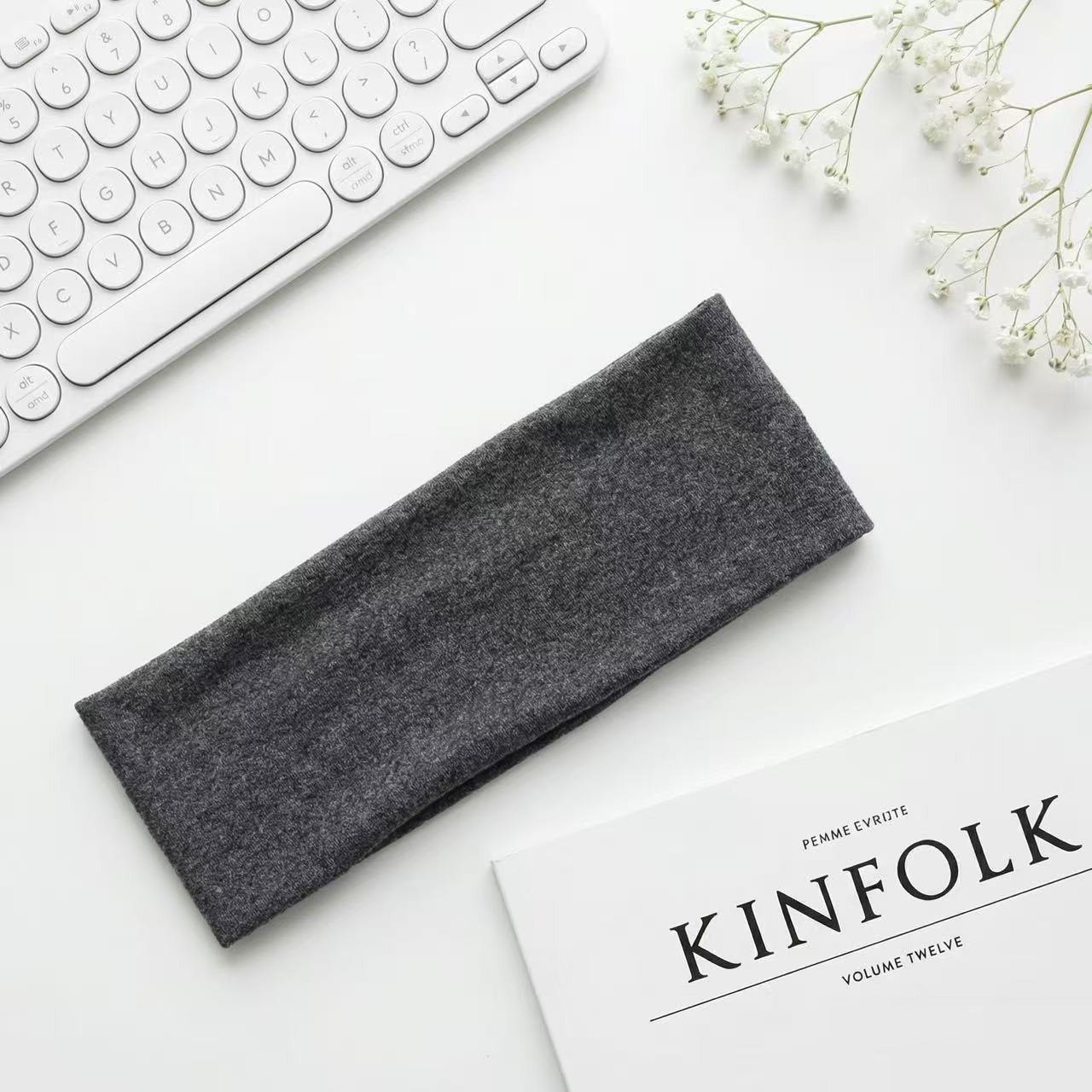 Cinta Deportiva para Cabello de Algodón Absorbente y Elástica para Yoga