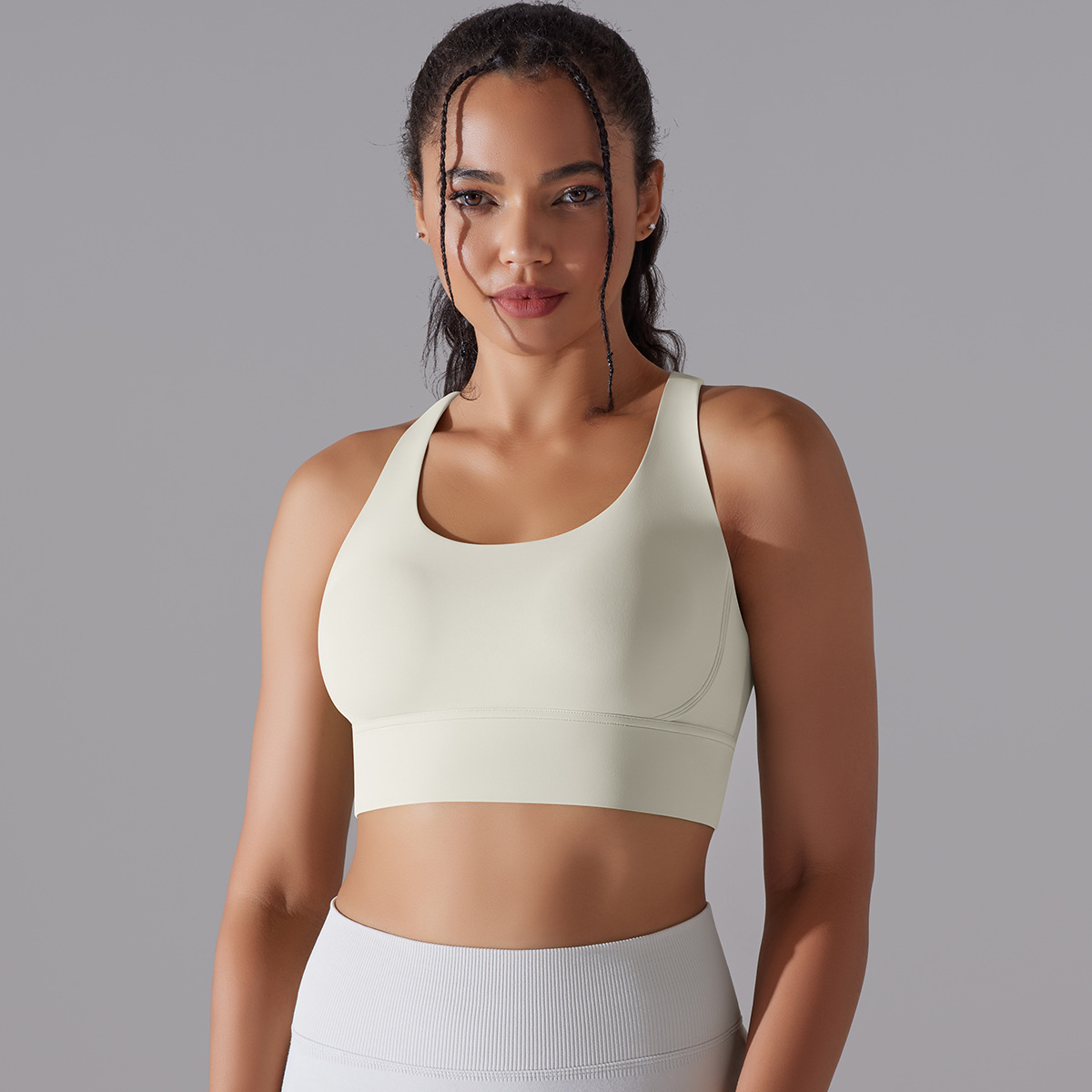 127g Weight Sleeveless Sleeve Length Nylon, Spandex Fabric Type Short Top Length Halter Crisscross Tank Tops Type Fitness, Yoga Occasion U Neck Neckline Solid Color Pattern Sports Style Sports Solid Color Nylon Spandex U Neck Active Tops Halter Crisscross Tank 153