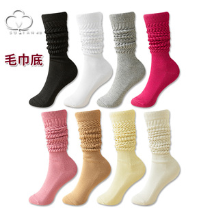 100g color cub socks towel bottom stockings children piled socks girls Japanese cute stockings legs