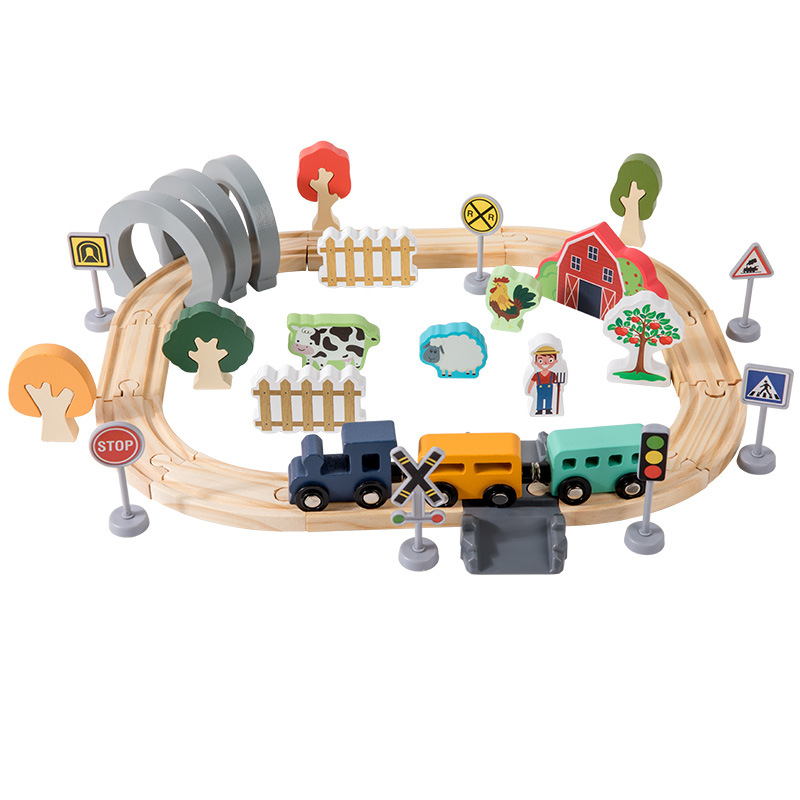 Magnética pequeña locomotora de madera Thomas tren ferroviario eléctrico juguetes educativos para niños diversión