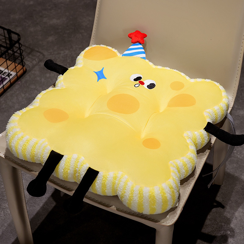 Planeta feliz petal cojín de bordes de cerdas de oficina para estudiantes sentados para proteger las caderas de dibujos animados cojín de almohadilla de suelo grueso cojín de silla