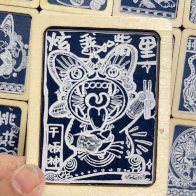 雲南特製絞り染め猫冷蔵庫マグネット大理文化創造磁気お土産エスニックスタイル旅行記念ギフト|undefined
