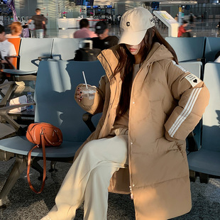 Women's Long Cotton Coat 2025 New Winter Korean Version Loose Fashion Versatile Thick Cotton Jacket with Hood
