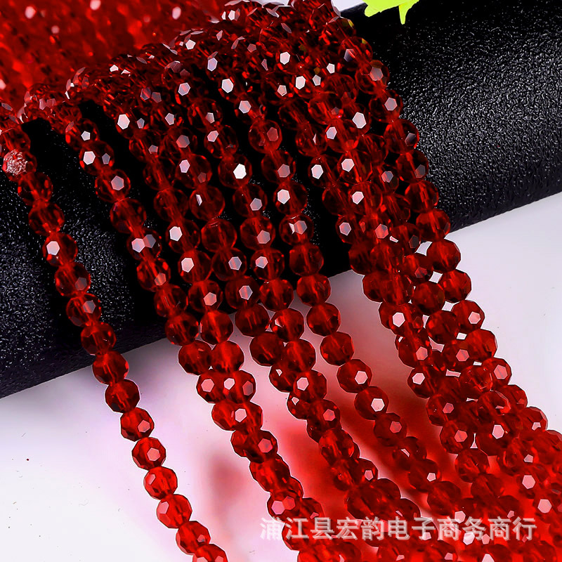 Un lote de 32 lados cuentas de tierra de cristal de color cuentas de fútbol de equipaje accesorios de ropa de bricolaje accesorios de joyería