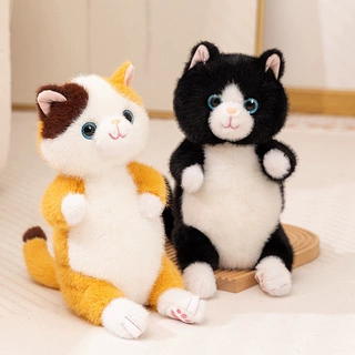 小红书热销款三花猫虎斑纹猫毛绒玩具可爱猫咪背包女生毛绒小猫包