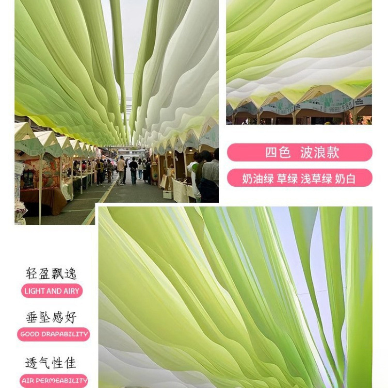 Red cortina de techo neumático cortina de techo restaurante decoración residencial hotel escénico al aire libre cortina de techo al por mayor