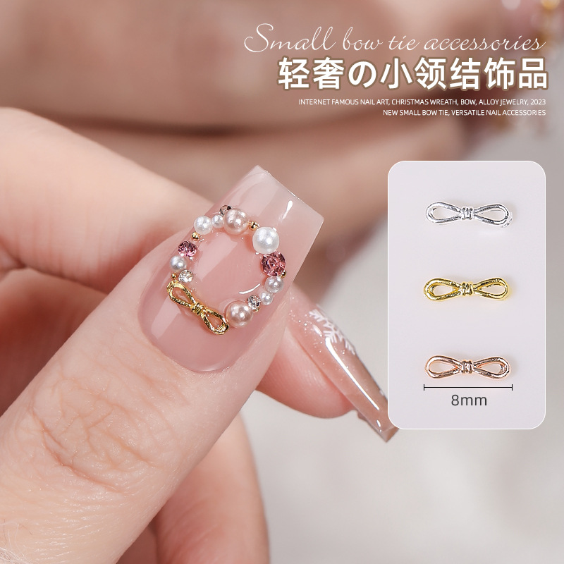 Mini Lazo para Decoración de Uñas con Circonita, Aleación, Nuevo 2025, Pequeño Lazo para Decoración de Uñas, Venta al por Mayor image 2